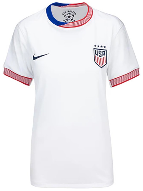 USA maillot de football féminin à domicile kit de football pour femmes premier vêtement de sport uniforme de football hauts chemise de sport 2024-2025